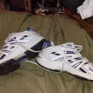 AND Women's White and Blue Sneakers